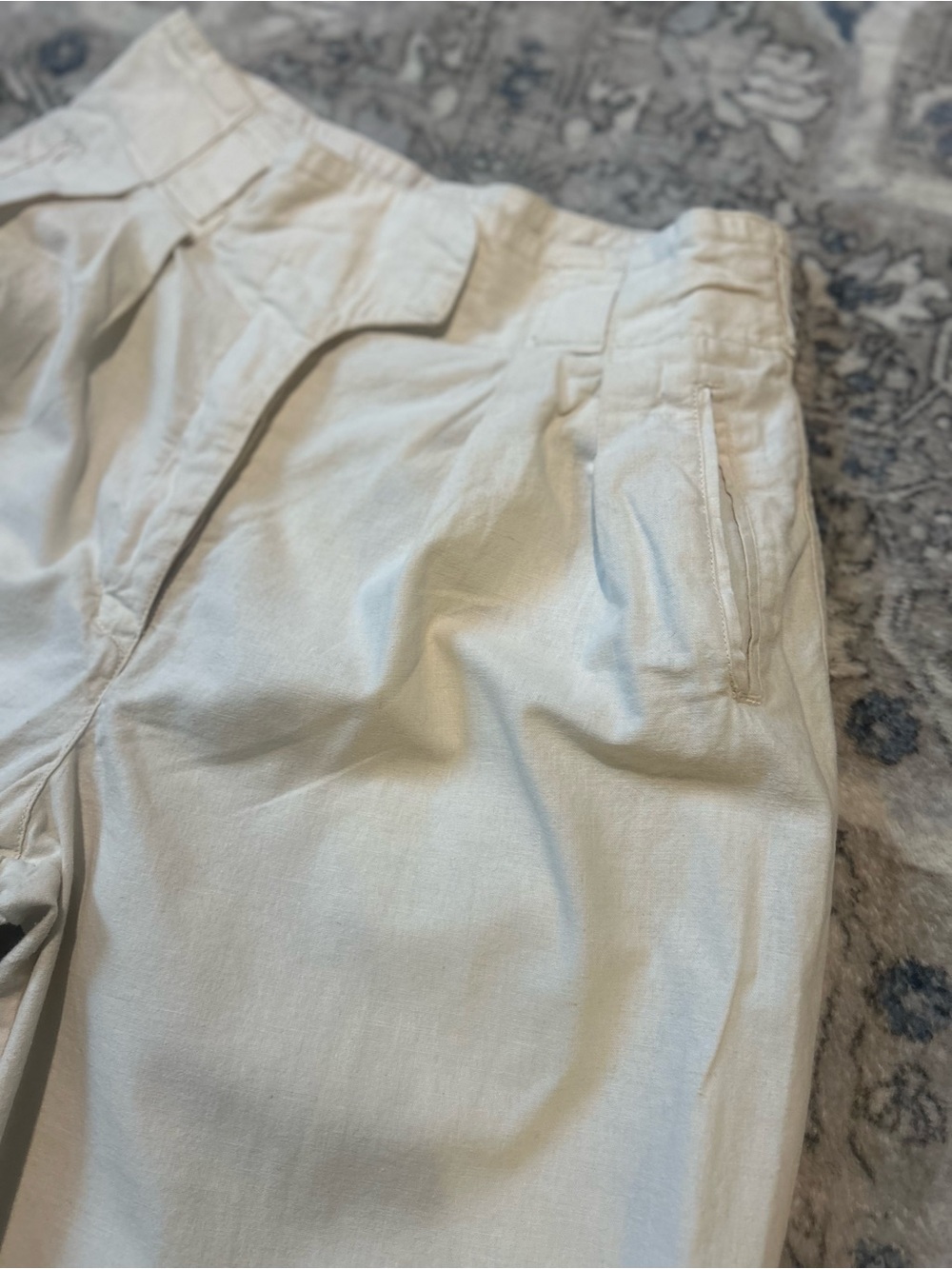 Crazy Horse”Old School” Casual Pleated Wide-Leg Pants - Cream - Picture 2 of 13